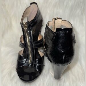 MICHAEL Michael Kors Black Heels with Side Zipper